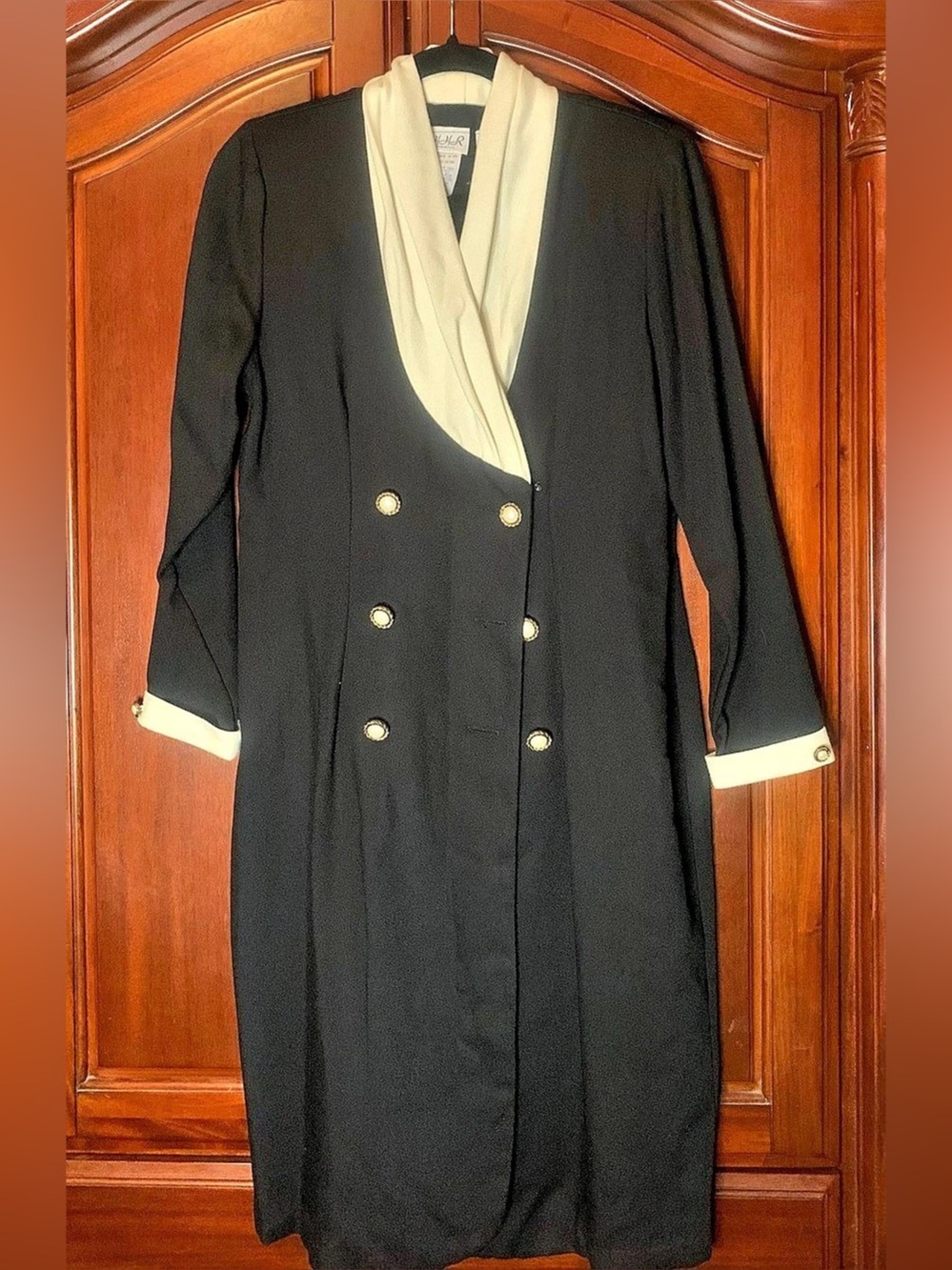 HHR Black & White Maxi Dress Size 8P Like New